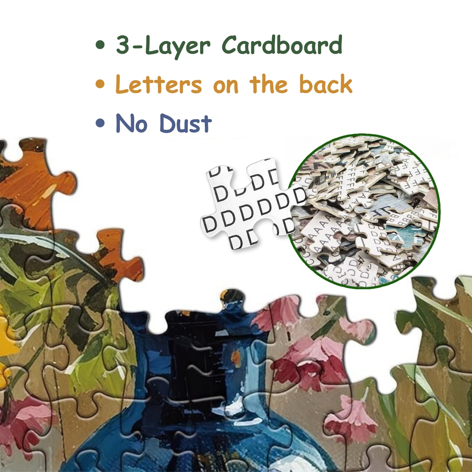 Spring Blooms 1000 Piece Jigsaw Puzzle for Adults - Each puzzle piece is carefully designed and manufactured using high-quality environmentally friendly materials to ensure durability and safety. Precision cutting allows each piece to fit perfectly, leaving no gaps when pieced together, bringing an excellent puzzle experience.