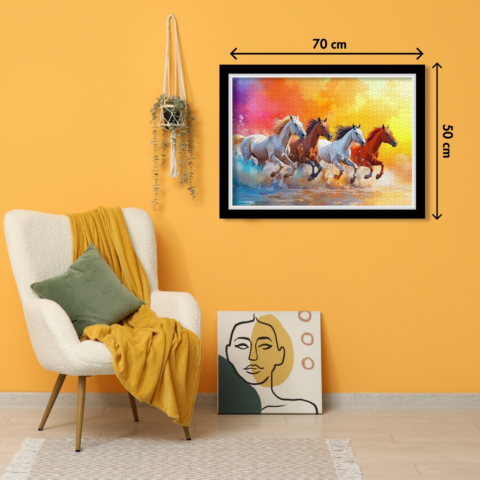 Rushing colors 1000 piece jigsaw puzzle for adults - Elevate your living space with a burst of color and creativity! Transform any room into an art lover's paradise by showcasing this puzzle-turned-masterpiece, infusing your walls with the vibrant spirit of Rushing Colors.