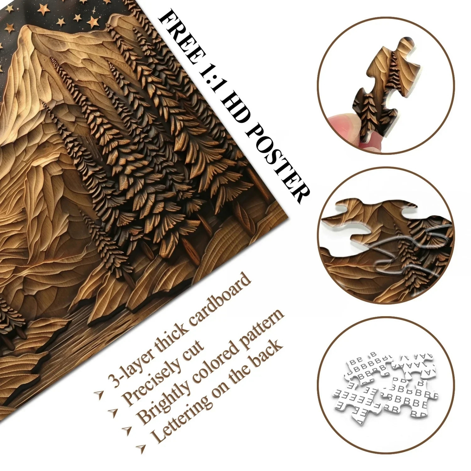 Woodcarving Forest 1000 Piece Jigsaw Puzzle for Adults