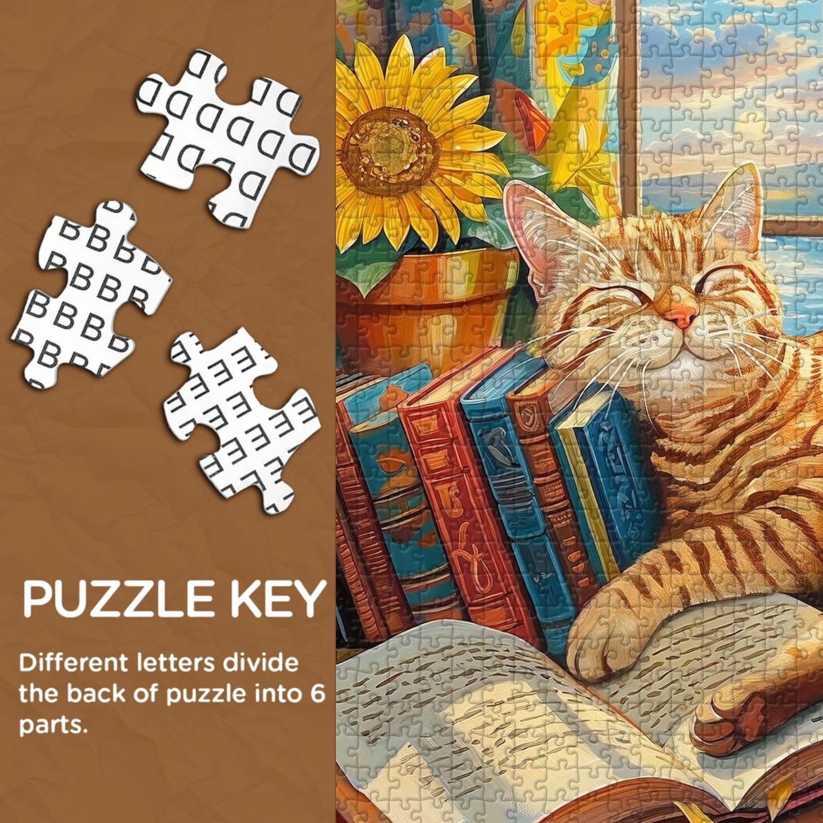 Sleeping Cat 1000 Piece Jigsaw Puzzle for Adults
