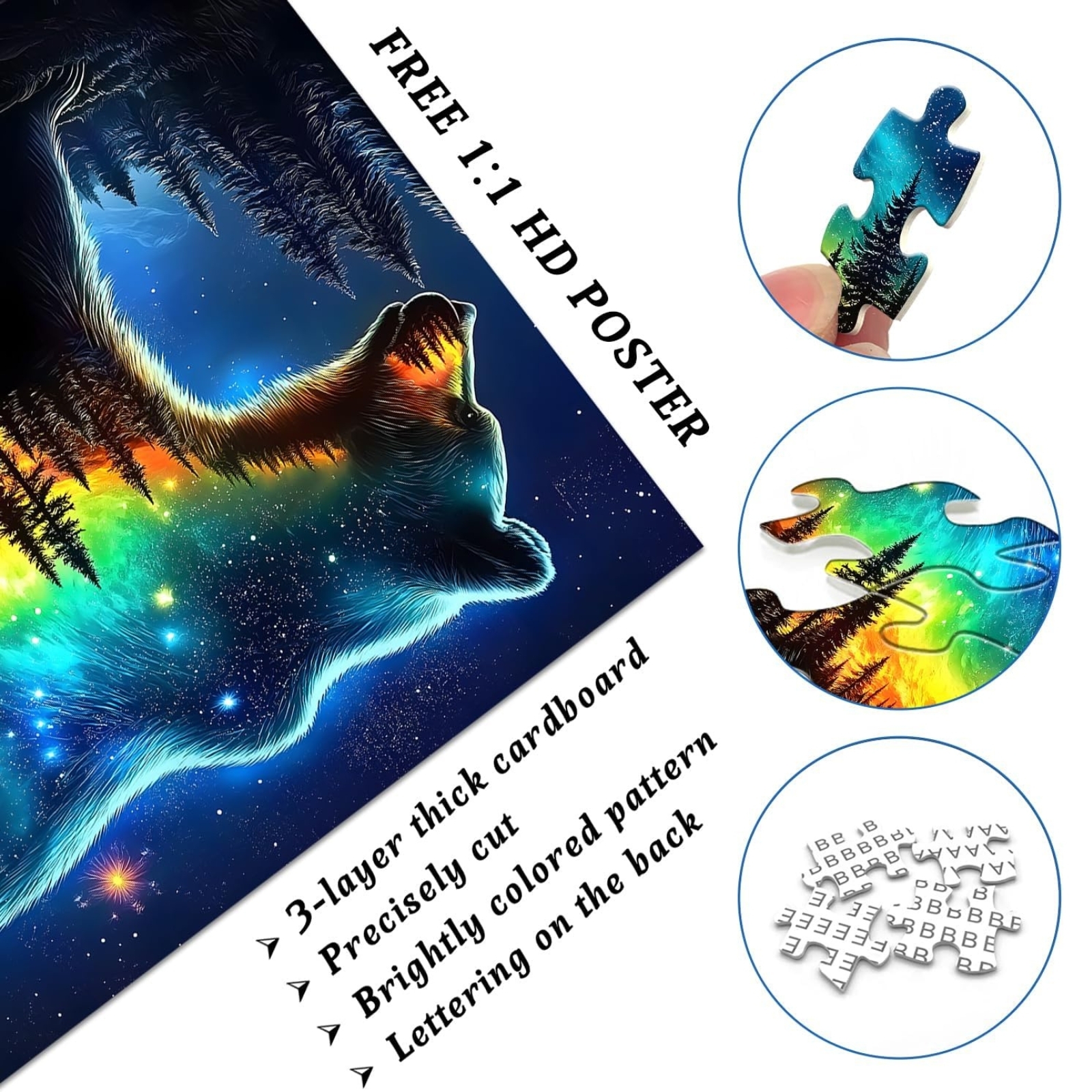 Luminous Bear Trek 1000 Piece Jigsaw Puzzle for Adults