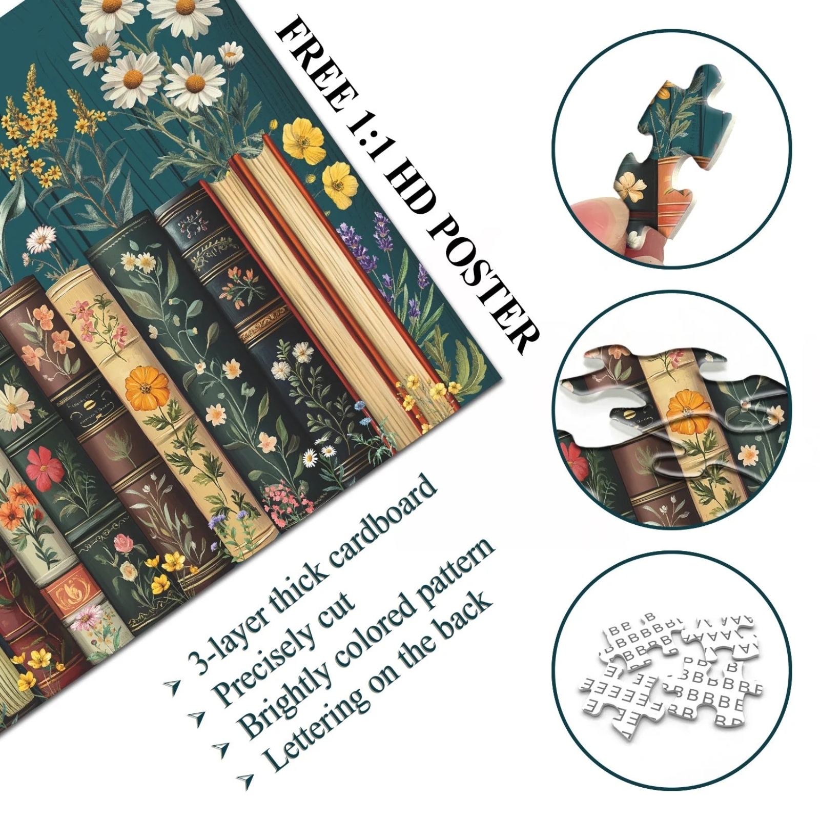 Literary Blossoms 1000 Piece Jigsaw Puzzle for Adults