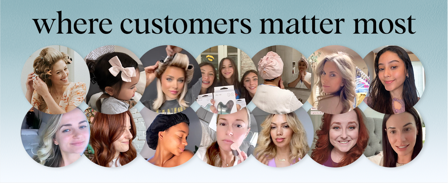 Kitsch Adjustable Oversized Satin Bonnet - Haze Blue