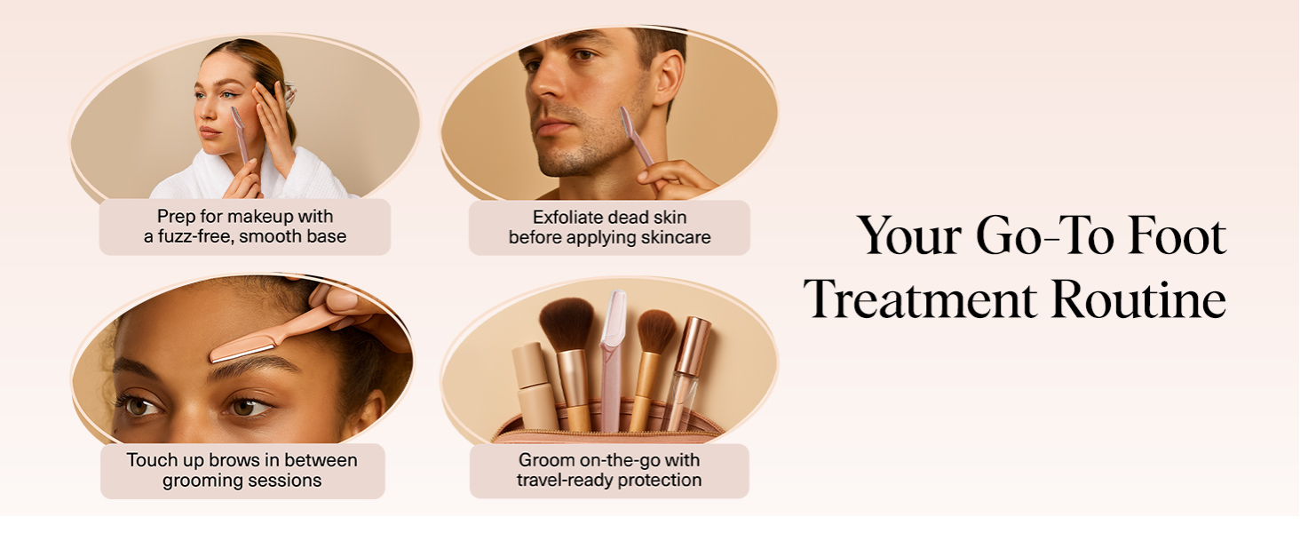 Kitsch Dermaplaning Tool - Razor for Face & Eyebrow 12pc Set - Terracotta