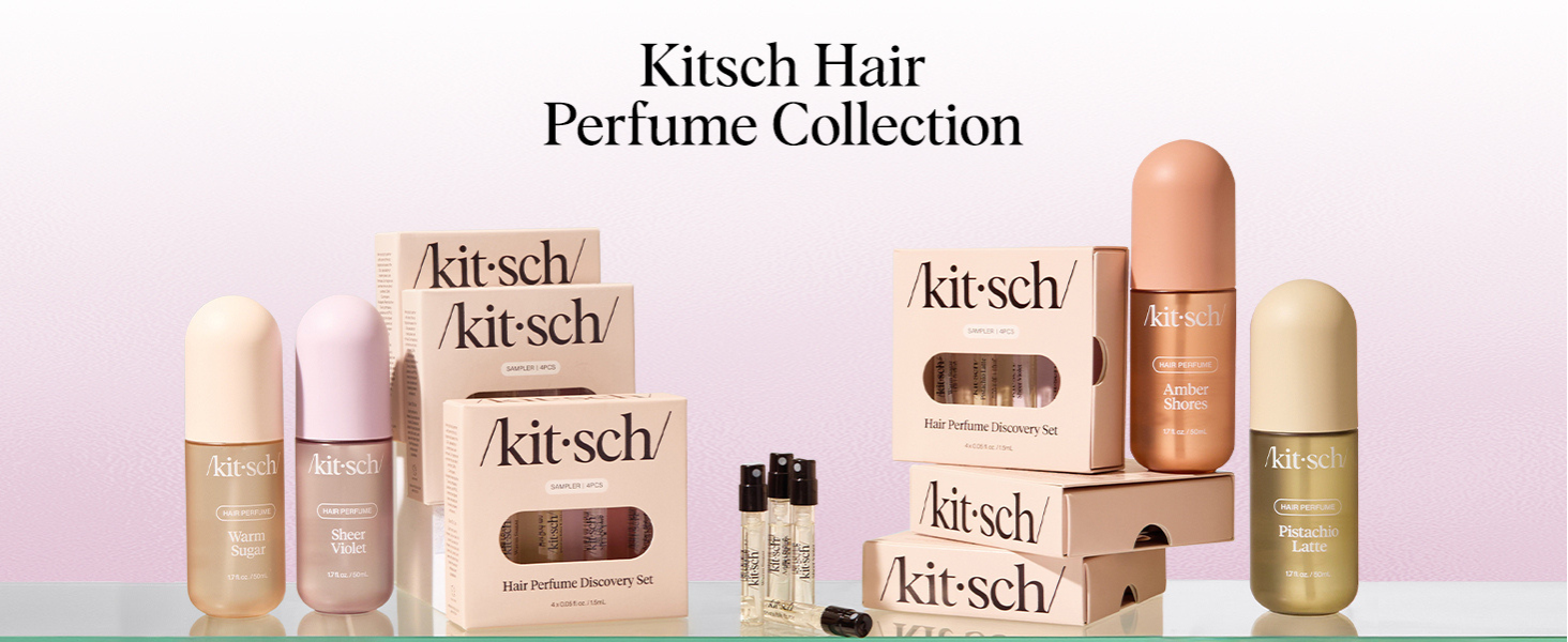 Kitsch Hair Perfume for Women - Sheer Violet | Clean, Deodorizing & Patented Odor-Eliminating Technology Hair Spray & Body Mist - Freshen Hair, Body & Pillows - Raspberry, Soft Musk Scent - 50mL