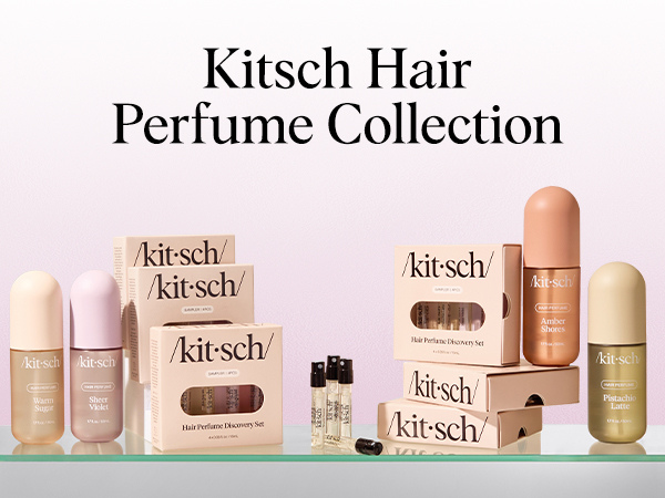 Kitsch Hair Perfume for Women - Sheer Violet | Clean, Deodorizing & Patented Odor-Eliminating Technology Hair Spray & Body Mist - Freshen Hair, Body & Pillows - Raspberry, Soft Musk Scent - 50mL