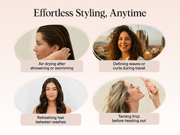 Kitsch Smoothing Air Dry Cream for Hair – Frizz Control Hair Care Product with Castor Oil & Coconut Oil – Weightless Styling Cream - Enhances Natural Texture Appearance | Ideal Gifts for Women – 5 oz