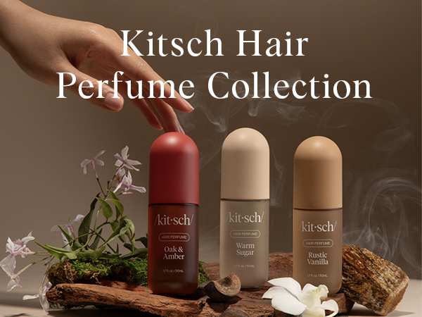 Kitsch Hair Perfume for Women - Oak & Amber | Clean, Deodorizing & Patented Odor-Eliminating Technology Hair Spray & Body Mist - Freshen Hair, Body & Pillows- Berries and Blooming Jasmine Scent - 50mL