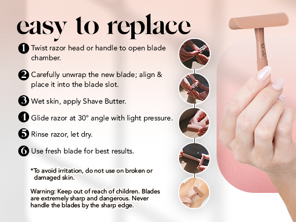 Kitsch Double Edge Razor Blades Refills – Safety Razor Blades for Smooth, Comfortable Shave – Stainless Steel Razor Refills for Safety Razors, Plastic-Free & Sustainable Shaving Blades - 10 Count