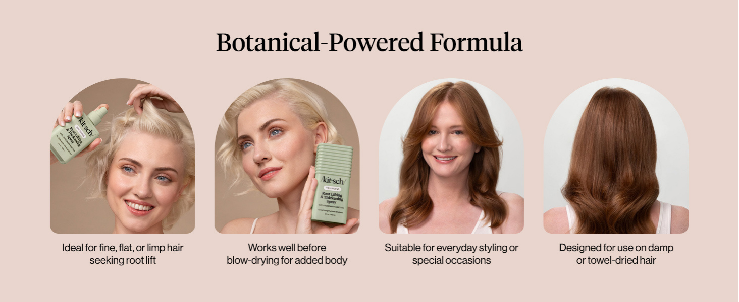 Kitsch Root Lifting Spray for Fine Hair - Thickening Hair Spray With Rosemary and Biotin | Lightweight Volumizing Spray for Instant Lift and Fullness | Adds Volume, Natural Hold - 148mL