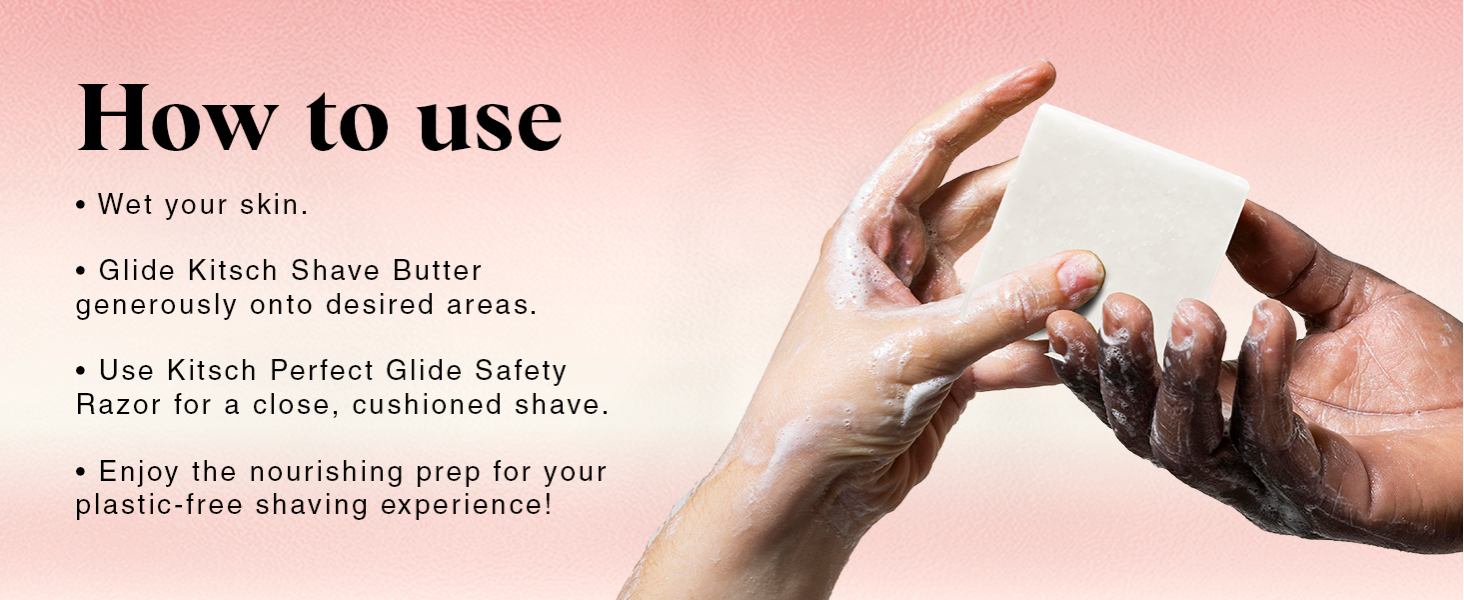 Kitsch Shaving Soap for Women - Hydrating Shave Butter & Shave Soap Bar - Nourishing Bar Soap for Smooth, Irritation-Free Shave &ndash; Paraben, Silicone & Sulfate-Free - Vegan, Made in USA  - 113g