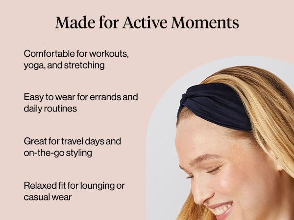 Kitsch Wide Headbands for Women Non Slip - Running Headbands for Girls, Ideal for Working Out, Yoga, Gym, or Lounging | Stretchy Head Bands | Fashion Hair Accessories - Garden Bouquet, 2pcs