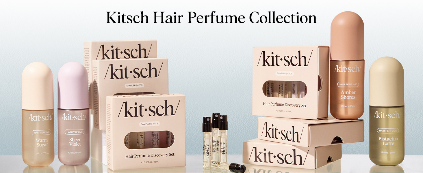Kitsch Hair Perfume for Women- Beachy Gelato | Clean, Deodorizing & Patented Odor-Eliminating Technology Hair Spray & Body Mist- Freshen Hair, Body & Pillows- Tropical Citrus, Vanilla Bean Scent- 50mL