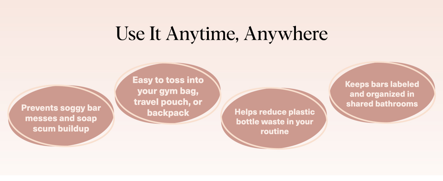 Kitsch Bar Soap Saver Pouch &ndash; Patented Mesh Soap Bag for Shampoo and Conditioner Bars - Extends Use & Prevents Soggy Mess - Recycled Beauty Bar Bag, Eco-Friendly - Chocolate