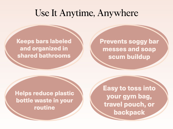 Kitsch Bar Soap Saver Pouch &ndash; Patented Mesh Soap Bag for Shampoo and Conditioner Bars - Extends Use & Prevents Soggy Mess - Recycled Beauty Bar Bag, Eco-Friendly - Blush