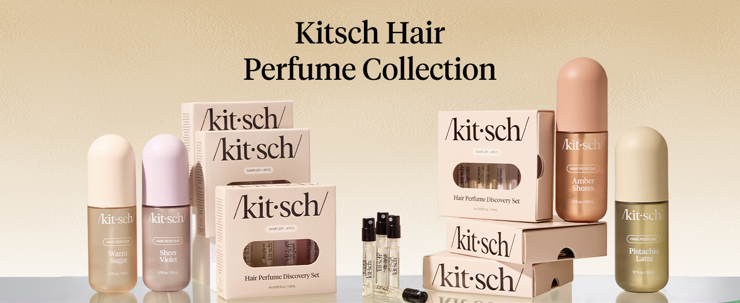 Kitsch Hair Perfume for Women - Warm Sugar | Clean, Deodorizing & Patented Odor-Eliminating Technology Hair Spray & Body Mist - Freshen Hair, Body & Pillows - Pink Grapefruit & Vanilla Scent - 20mL