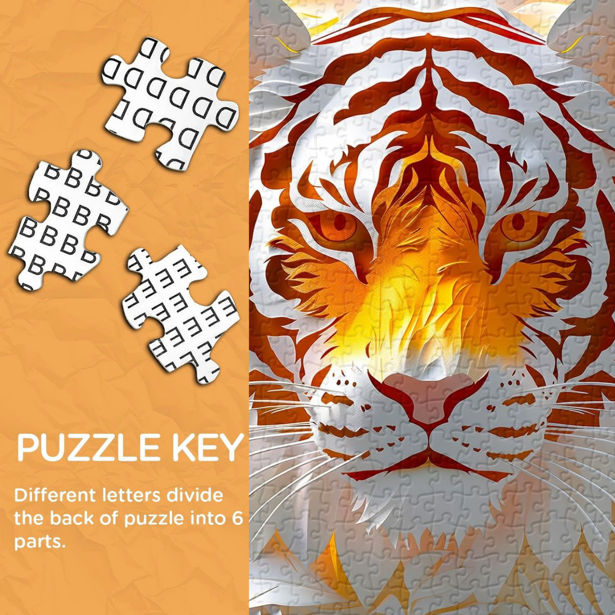 Paper Tiger Shadow Jigsaw Puzzle 1000 Pieces