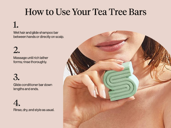 Kitsch Clarifying Tea Tree & Mint Shampoo Bar Soap - Made in USA - Clarifying Shampoo for Build-Up Removal - Hair Shampoo for Women and Men for Scalp & Oil Control - Vegan Hair Care