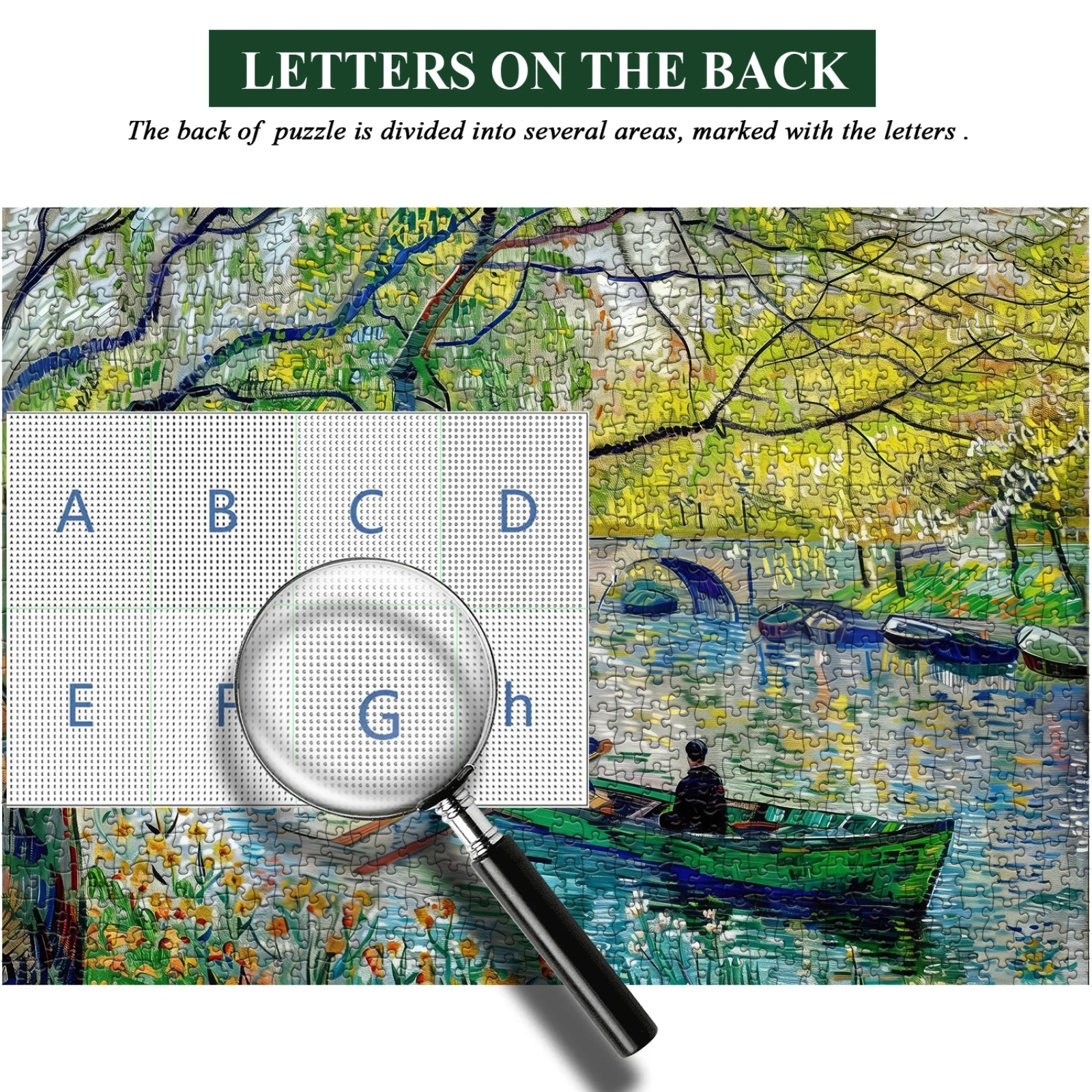 Spring Lake Tour 1000 Piece Jigsaw Puzzle for Adults - Letters on the back for easy sorting