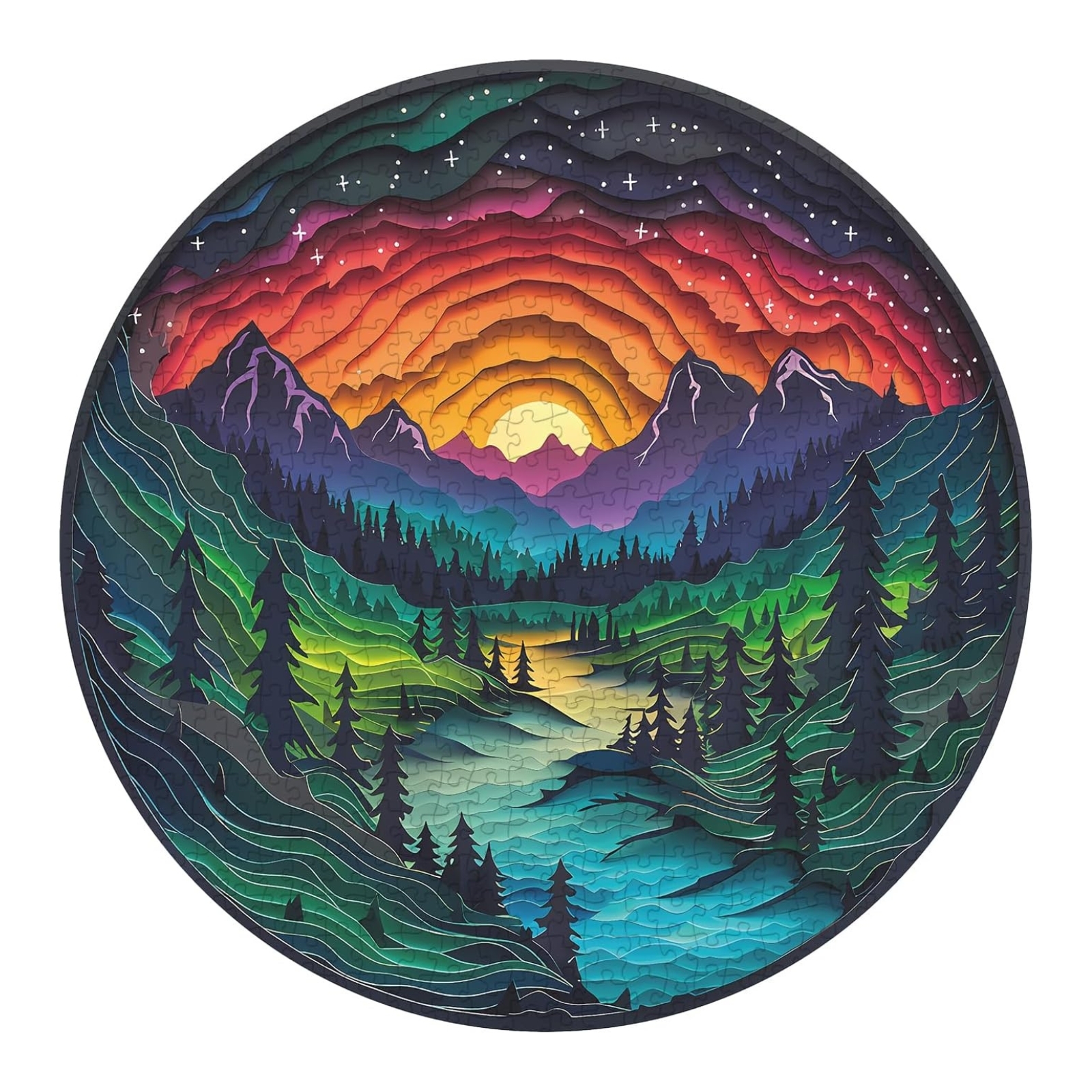 Forest Dreamscape 1000 Piece Jigsaw Puzzle for Adults Completed