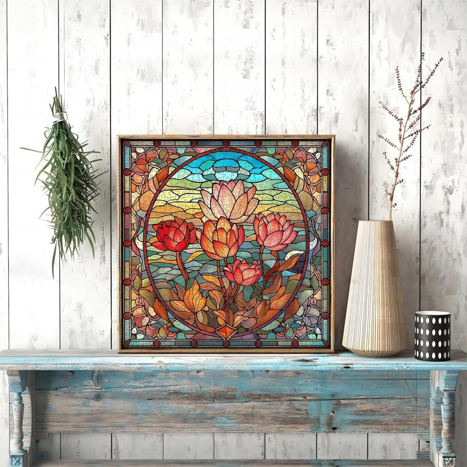 Artistic Florals 1000 Piece Jigsaw Puzzle for Adults: Wall Decor