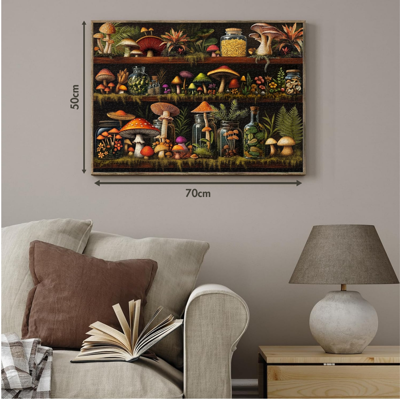 Mushroom Bookshelf 1000 Piece Jigsaw Puzzle