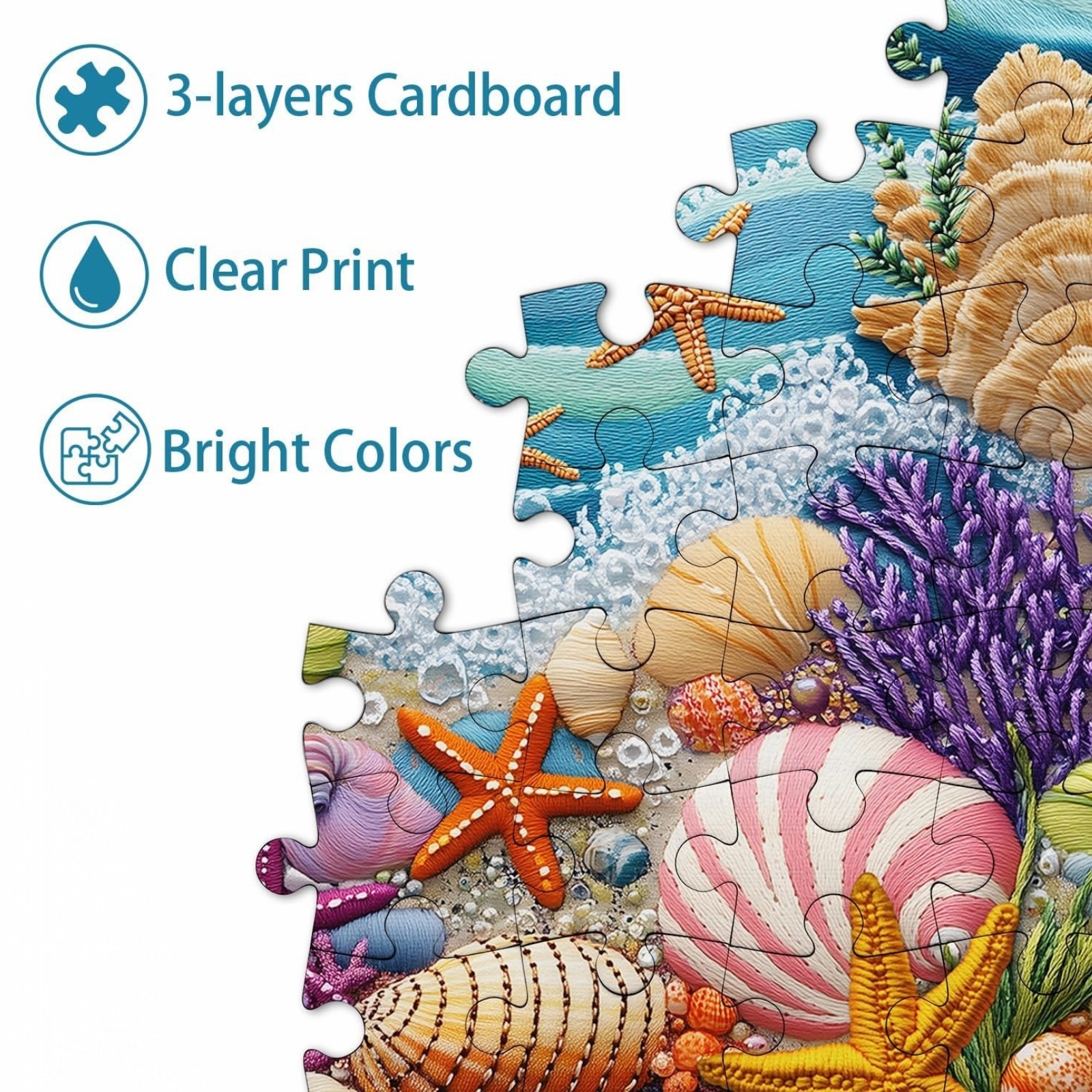 Shell Beach 1000 Piece Jigsaw Puzzle for Adults