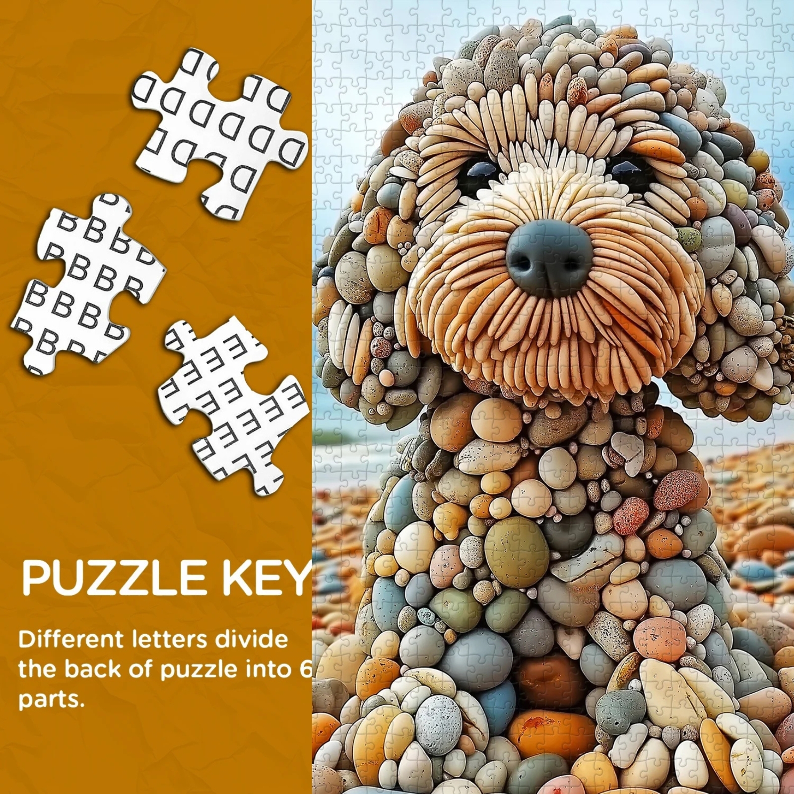 Beach Guardian Dog 1000 Piece Jigsaw Puzzle for Adults
