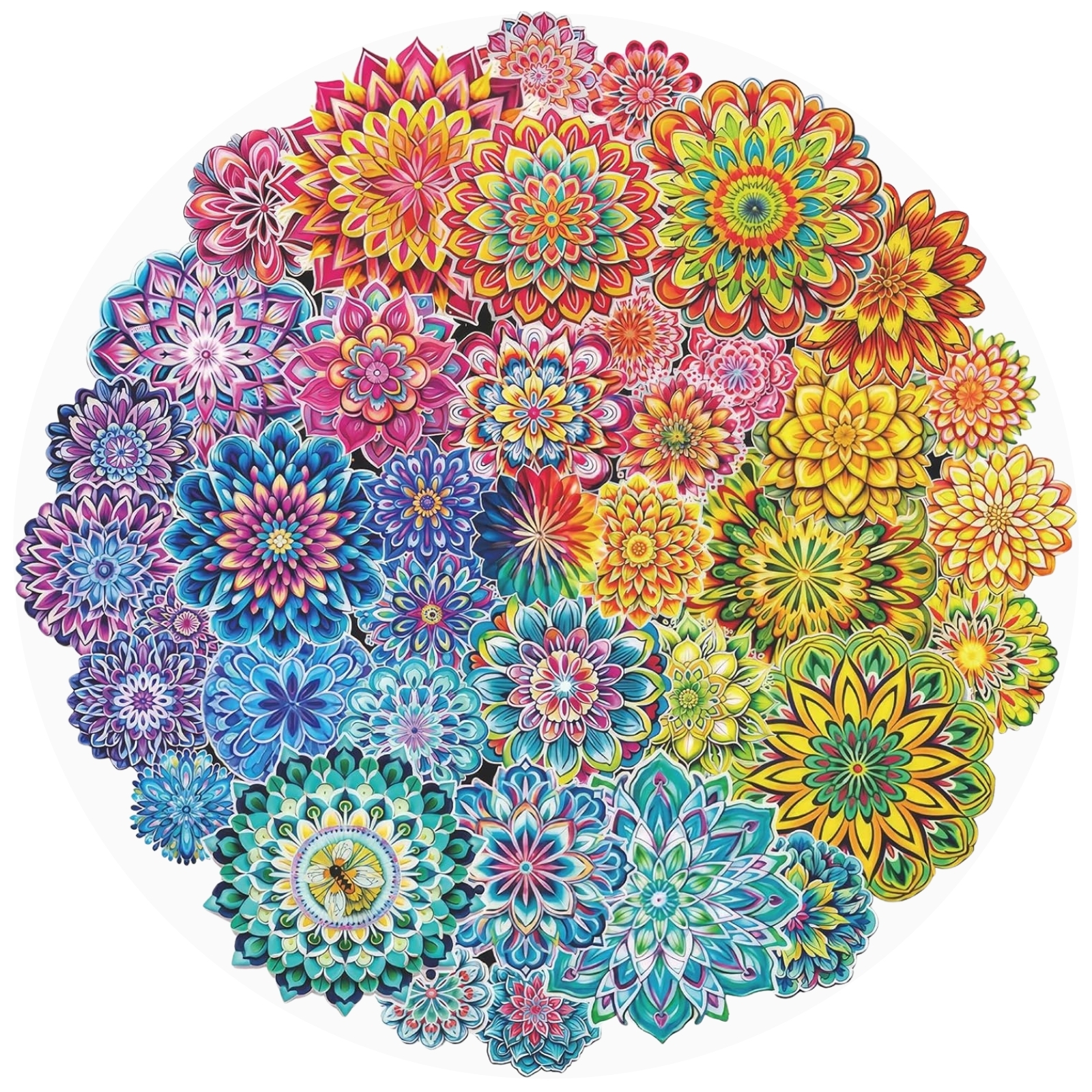 Kaleidoscope Mandala 1000 Piece Jigsaw Puzzle for Adults