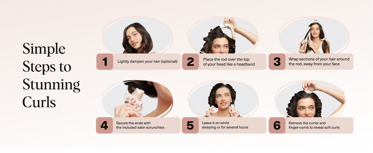 Kitsch Satin Heatless Curling Set - Sunset Tie Dye