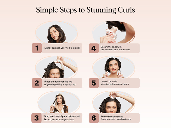 Kitsch Satin Heatless Curling Set - Sunset Tie Dye