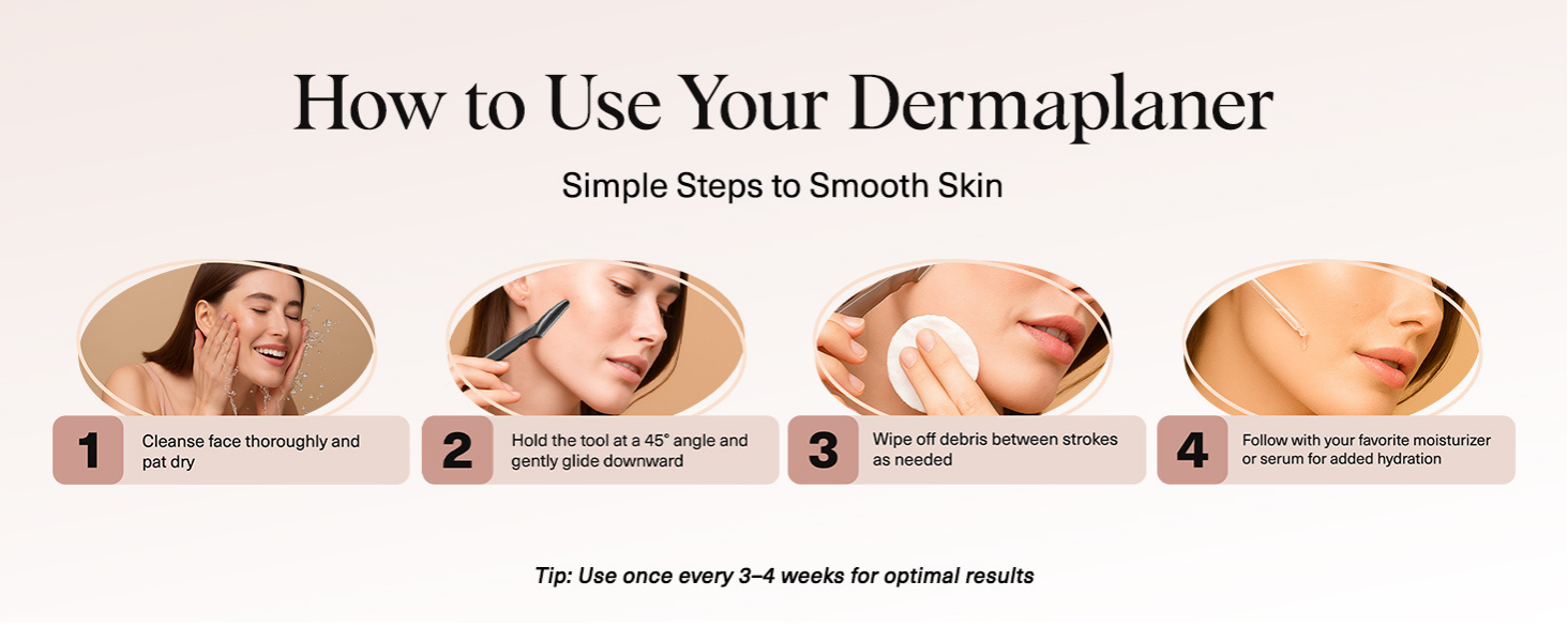 Kitsch Dermaplane Razor for Women Face &ndash; Face Razors for Women & Men, Eyebrow Trimmer & Face Shaver &ndash; Exfoliating Facial Razor & Skin Care Tool for Smoother Skin - Black, 6 pcs