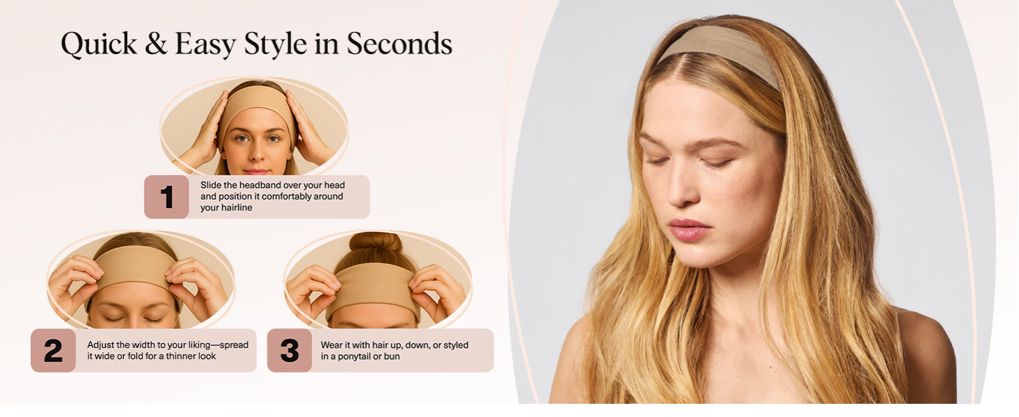 Kitsch Headbands for Women Non Slip - Running Headbands for Girls, Ideal for Working Out, Yoga, Gym, or Lounging | Stretchy Head Bands | Fashion Hair Accessories - Sedona, 3pcs