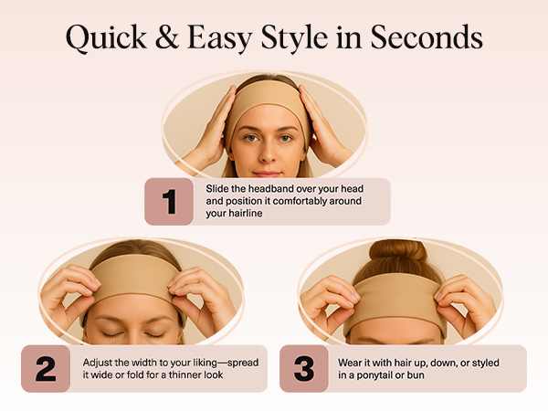 Kitsch Headbands for Women Non Slip - Running Headbands for Girls, Ideal for Working Out, Yoga, Gym, or Lounging | Stretchy Head Bands | Fashion Hair Accessories - Sedona, 3pcs