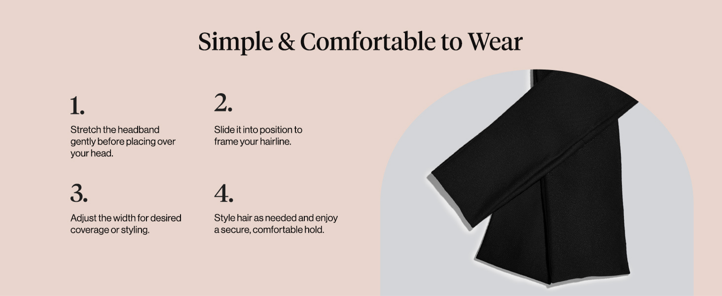 Kitsch Headbands for Women Non Slip - Running Headbands for Girls, Ideal for Working Out, Yoga, Gym, or Lounging | Stretchy Head Bands | Fashion Hair Accessories - Black, 3pcs