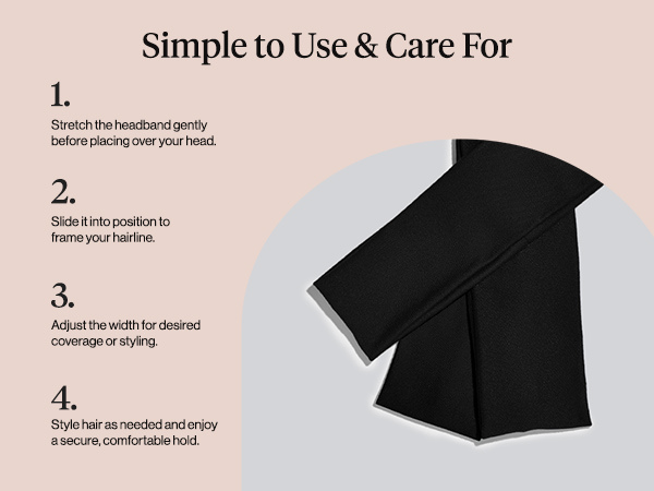 Kitsch Headbands for Women Non Slip - Running Headbands for Girls, Ideal for Working Out, Yoga, Gym, or Lounging | Stretchy Head Bands | Fashion Hair Accessories - Black, 3pcs