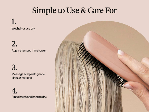 Kitsch Scalp Renewal Brush - Exfoliating & Scalp Massager for Hair Growth, Gentle Head Massage Brush to Remove Buildup, Boost Circulation & Relaxing Head Scrubber for Washing Hair - Terracotta