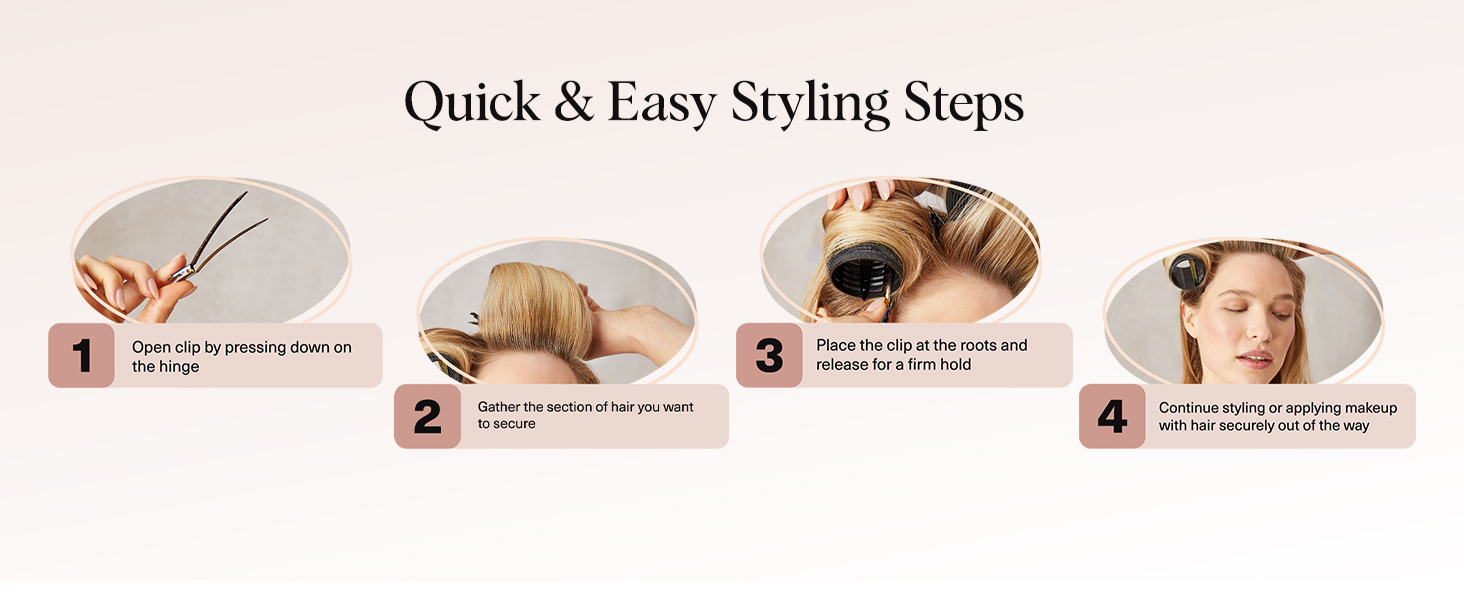 Kitsch Professional Alligator Clips for Hair Styling &ndash; 3.5" Aluminum Hair Sectioning Clips for Salon & Makeup Application | Ideal Gifts for Women &ndash; Rose Gold, 6 Pcs