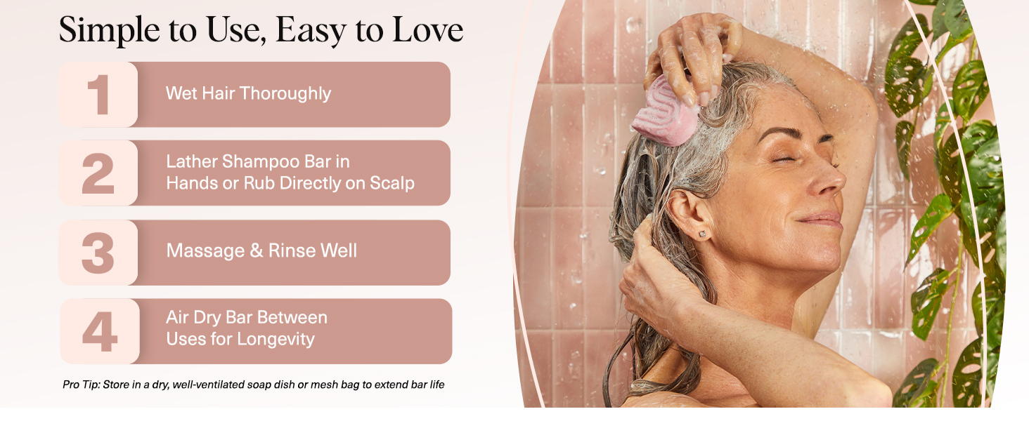 Kitsch Castor Oil Shampoo Bar Soap - Hydrating & Moisturizing Hair Care - Organic Castor Oil Solid Shampoo for Hair Growth & Scalp Nourishment - Silicone & Paraben-Free, Vegan