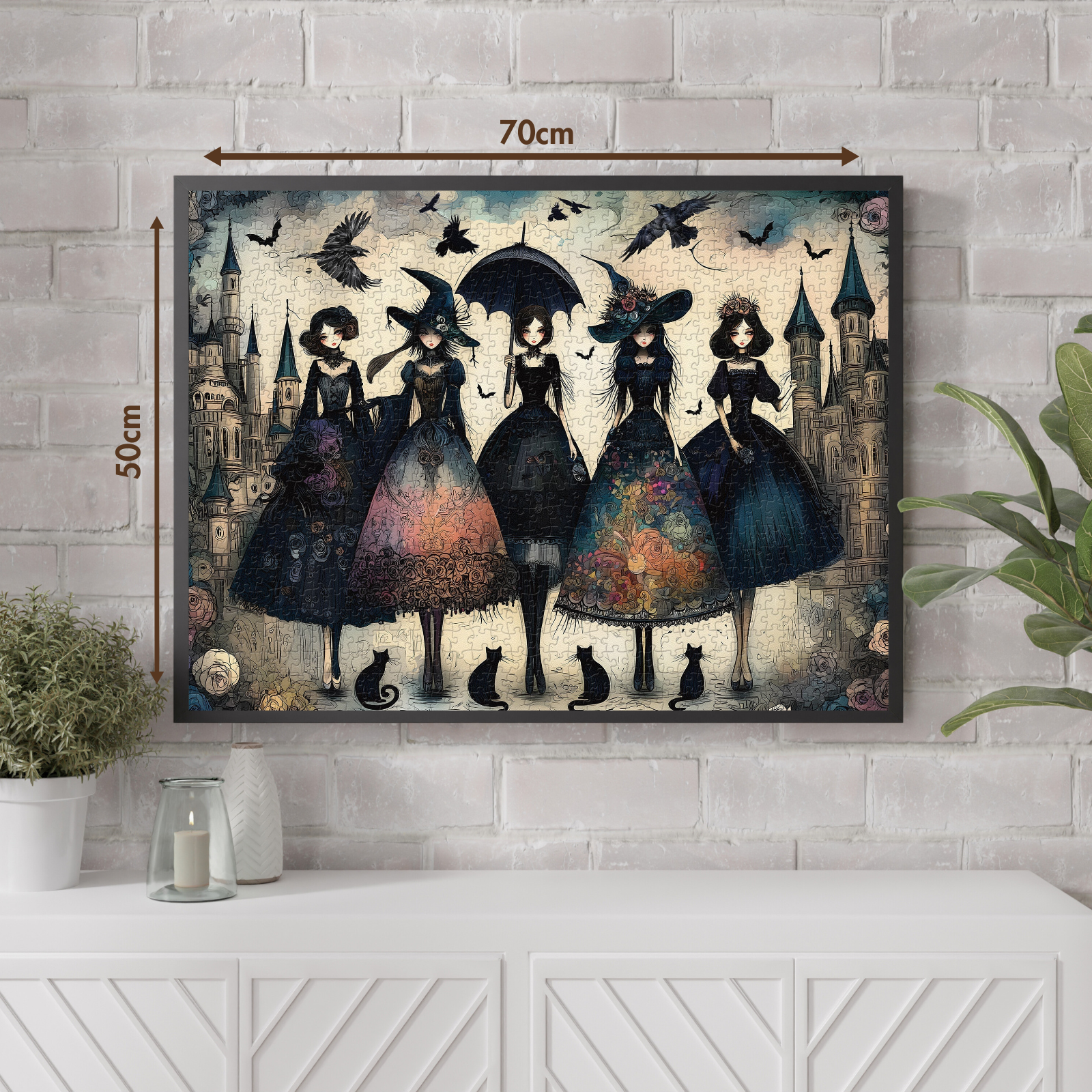 Raven Night Girls Jigsaw Puzzle 1000 Pieces