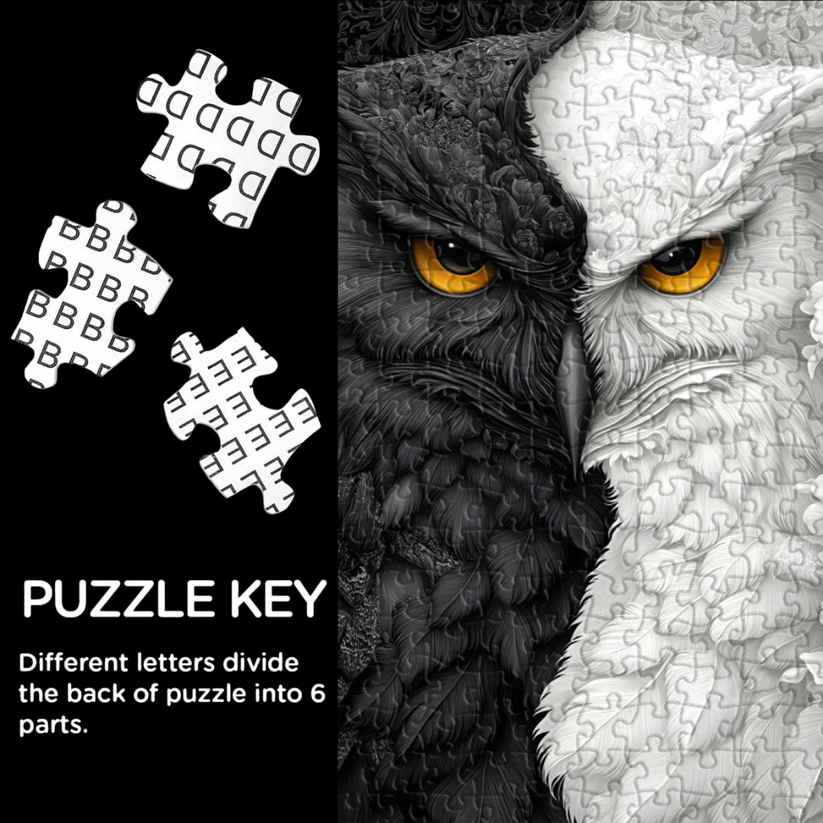 Yin Yang Owl Jigsaw Puzzle 1000 Pieces