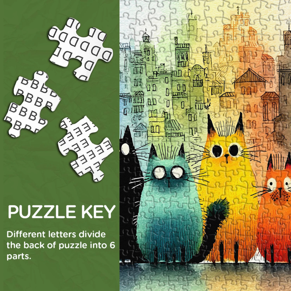 Chromatic Cats Jigsaw Puzzle 1000 Pieces