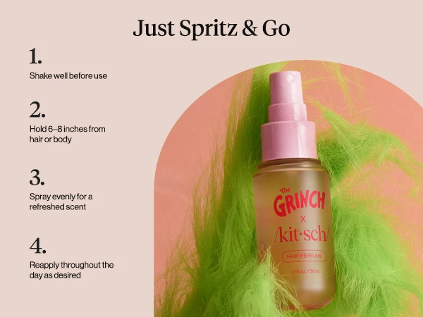 Kitsch Hair Perfume for Women &ndash; Hair Spray & Body Mist &ndash; 50mL - Warm Cookie-Scented Hug &ndash; Clean, Deodorizing & Patented Odor-Eliminating Technology &ndash; Freshen Hair, Body & Pillows