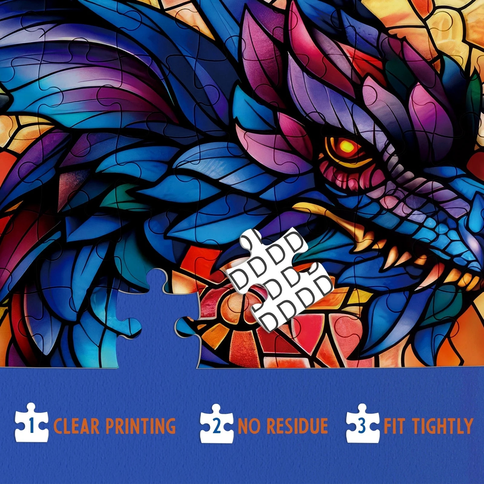 Crafted with exceptional precision and care, our puzzle pieces are made from high-quality, durable materials.    Each piece fits seamlessly, ensuring a satisfying and smooth puzzle experience.    The vivid colors and intricate details are printed with advanced technology, guaranteeing a stunning finished product.