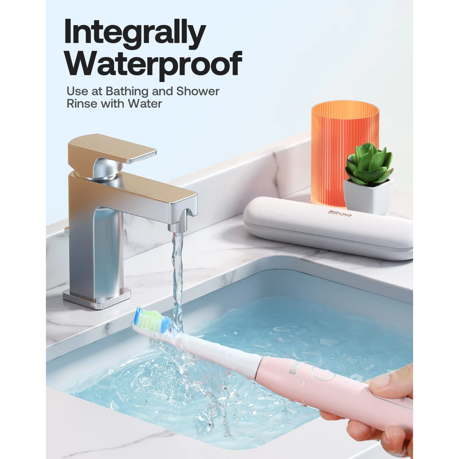 Bitvae Electric toothbrush IPX7 Waterproof safe to use in shower