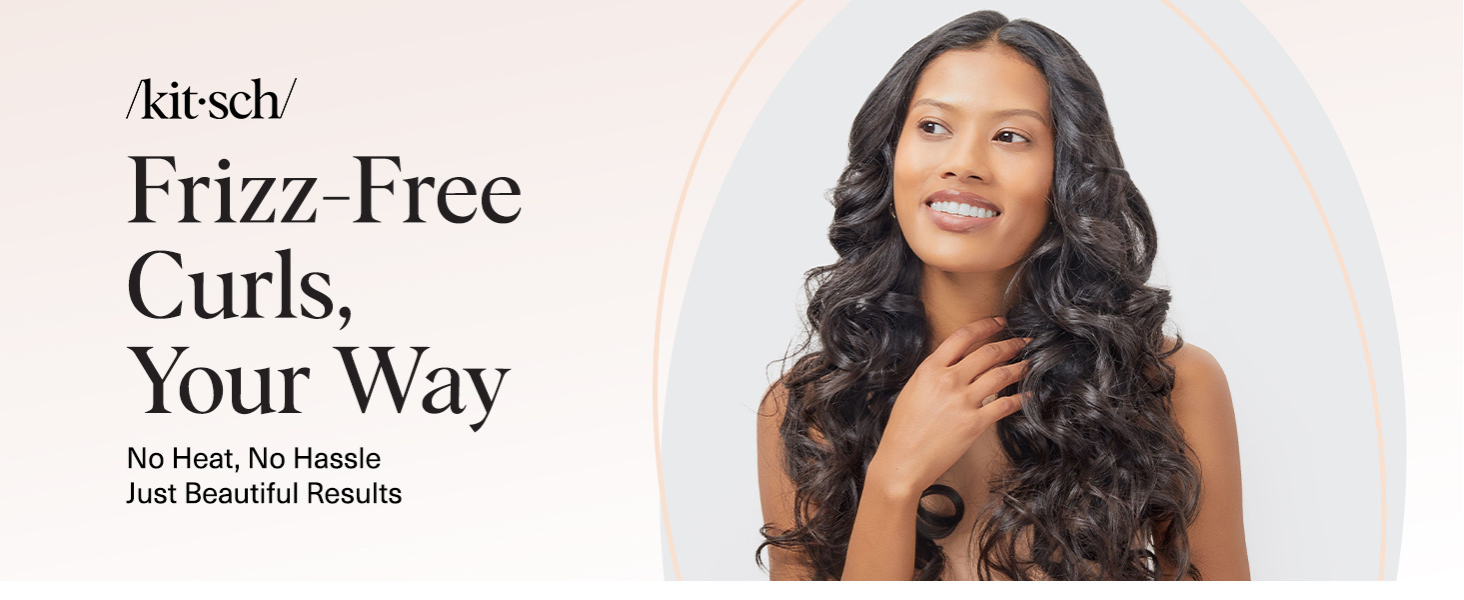 Kitsch Satin Heatless Curling Set - Sunset Tie Dye