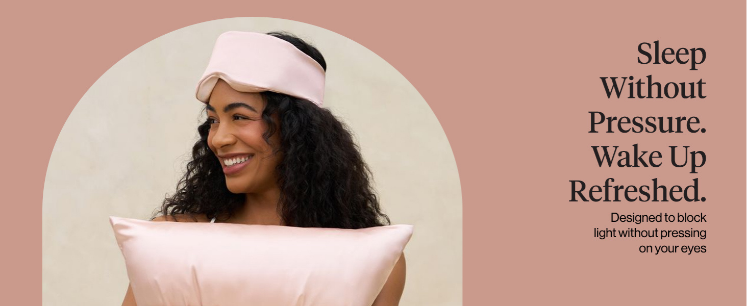 Kitsch Contour Pillow Eye Mask &ndash; Softer Than Silk Eye Masks for Sleep, Blindfold Sleep Masks for Women & Men, No Eye Pressure, Lightweight, Eye Care, Travel Essentials - Blush