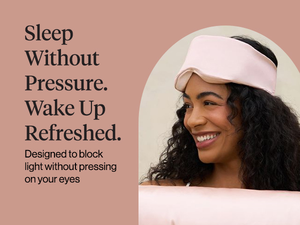 Kitsch Contour Pillow Eye Mask &ndash; Softer Than Silk Eye Masks for Sleep, Blindfold Sleep Masks for Women & Men, No Eye Pressure, Lightweight, Eye Care, Travel Essentials - Blush