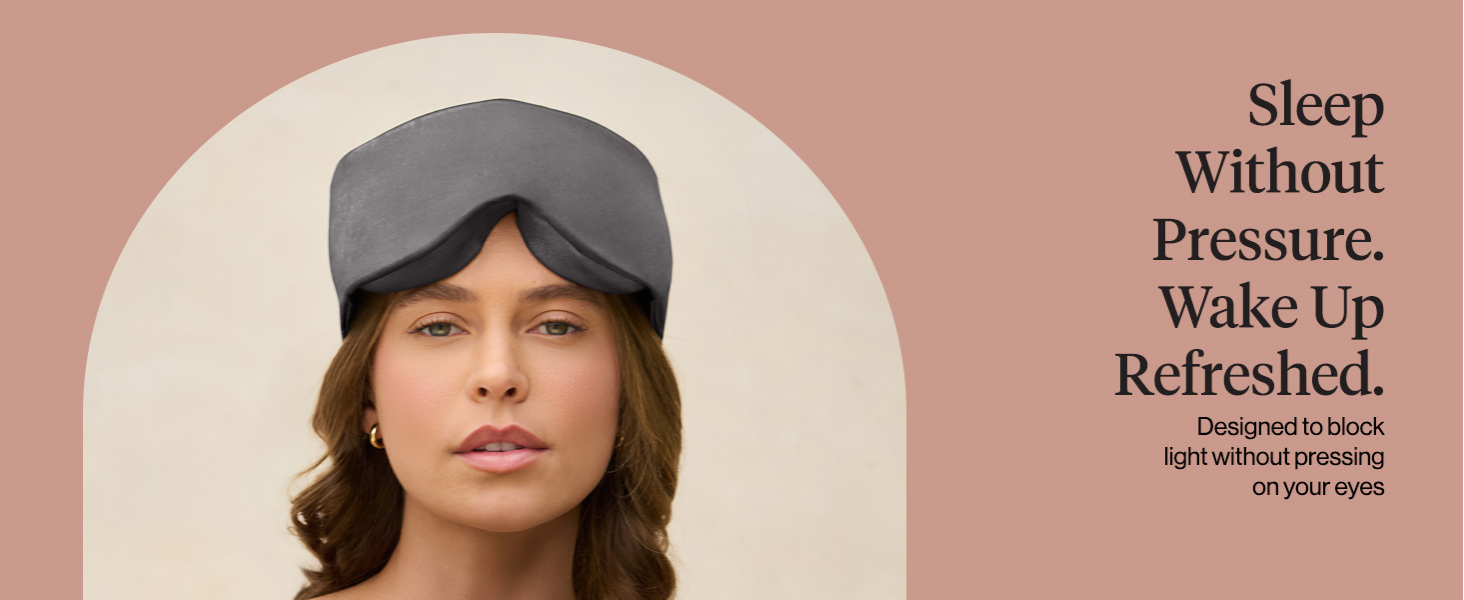 Kitsch Contour Pillow Eye Mask – Softer Than Silk Eye Masks for Sleep, Blindfold Sleep Masks for Women & Men, No Eye Pressure, Lightweight, Eye Care, Travel Essentials - Charcoal