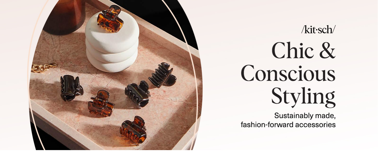 Kitsch Small Hair Clips for Women - Stays In Place Without Pulling or Snagging | Durable Plastic, Sturdy Small Claw Clips | Ideal Gifts for Women - Black & Tortoise, 6 Pcs